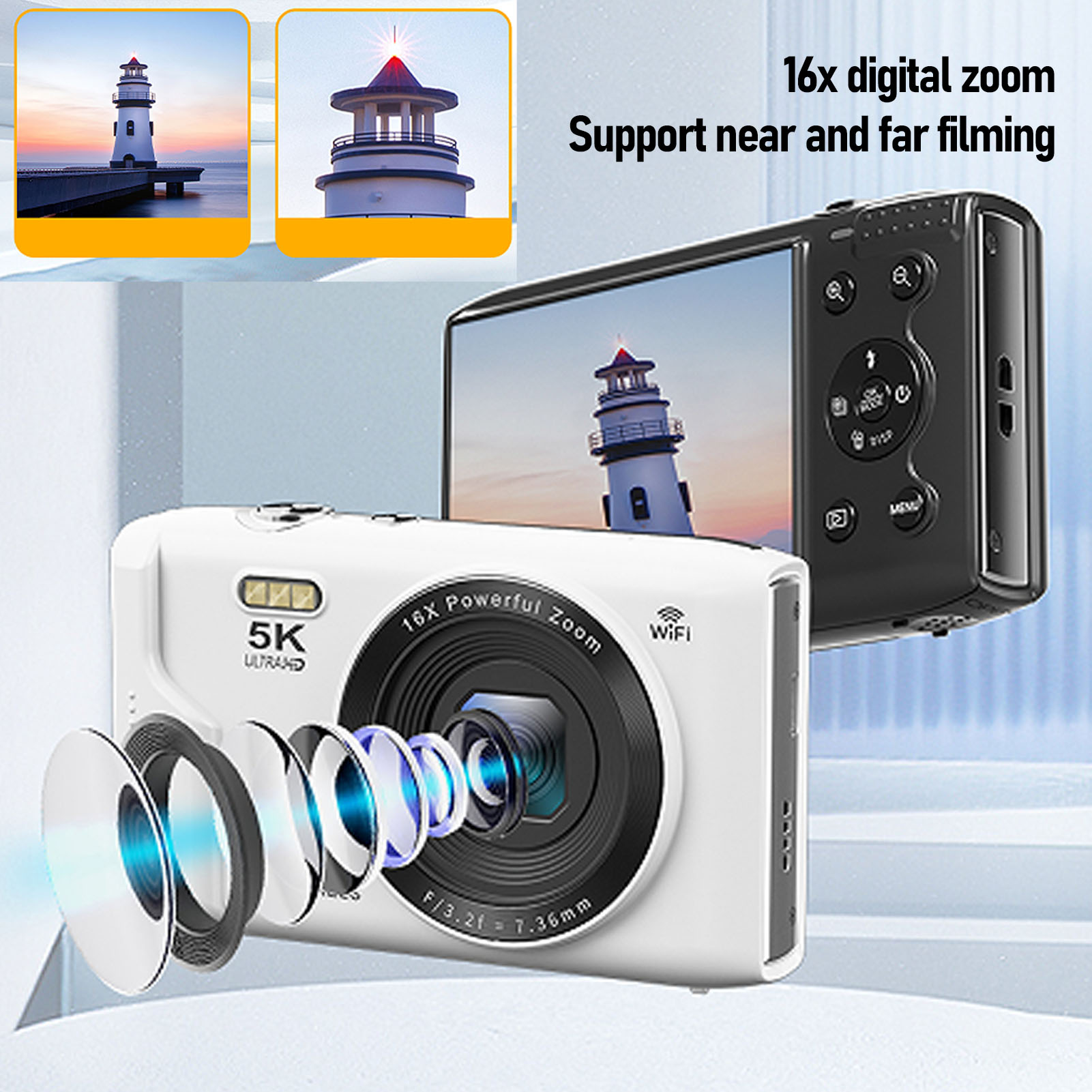 Photography Lighting For Beginners - Aparat cyfrowy 5K 72MP z 16-krotnym